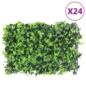   Valla de hojas artificiales 24 uds verde 40x60
